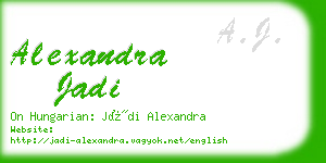alexandra jadi business card